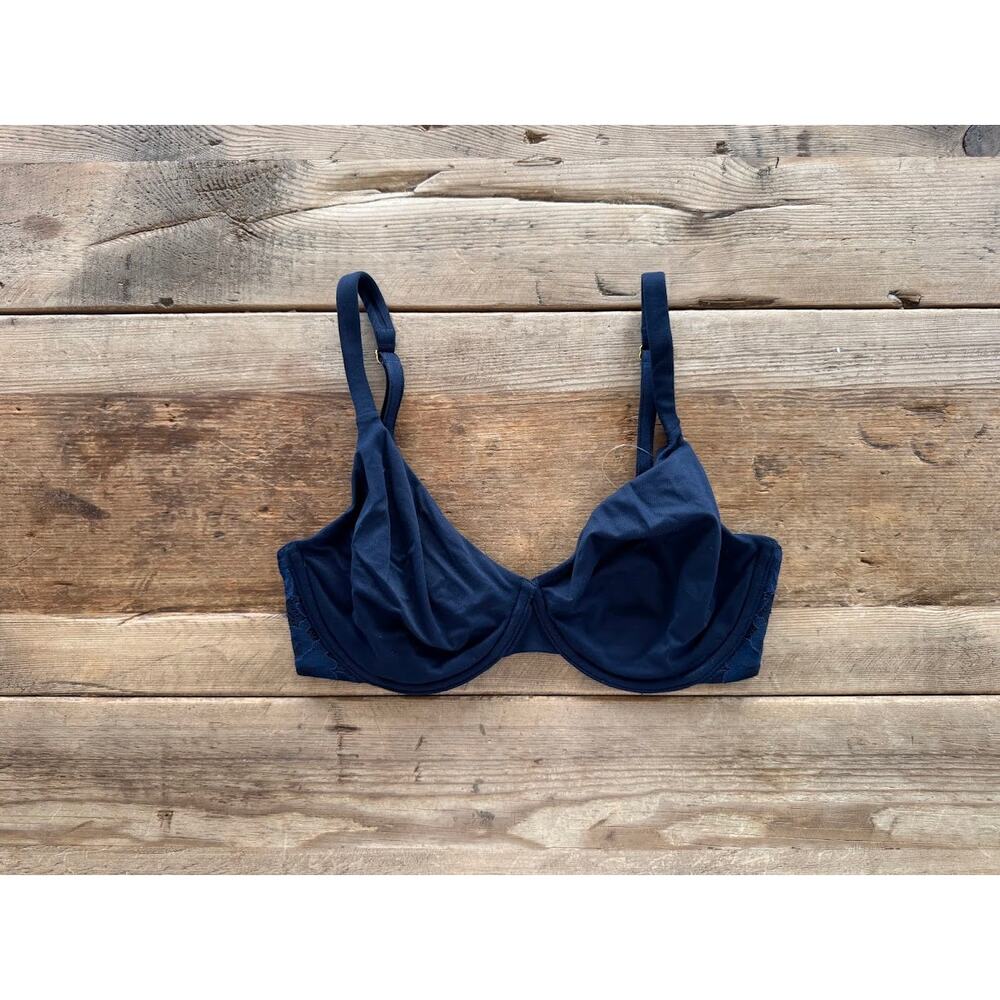 SOMA Navy 32DD Embraceable Signature Unlined Full Coverage Underwire Bra